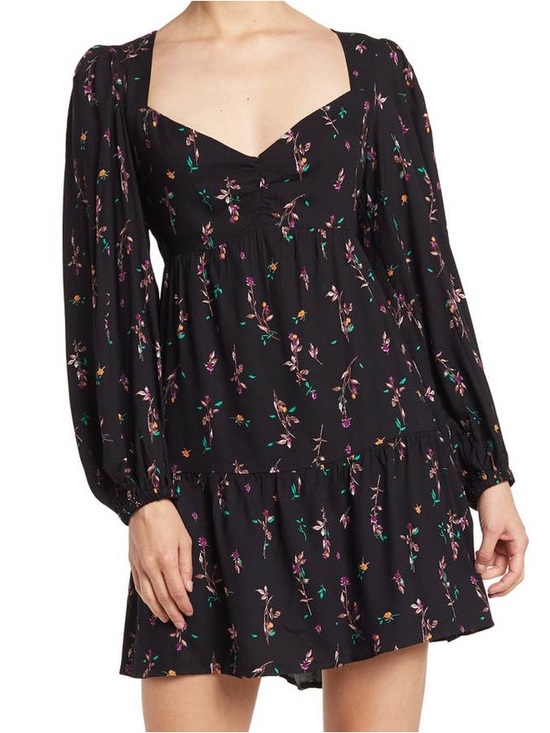 AFRM Dresses & Skirts - AFRM Channa Ruched Sweetheart Neck Floral Mini Dress